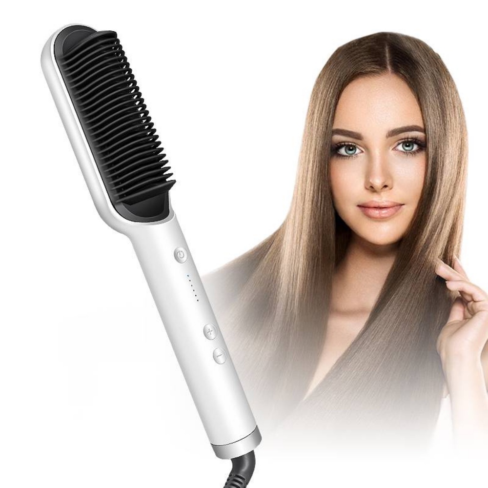 [SIÊU HOT 2022] Lược Điện Chải Tóc Tạo Kiểu Chuyên Nghiệp - Kiêm Máy Uốn - Duỗi - Ép Tóc