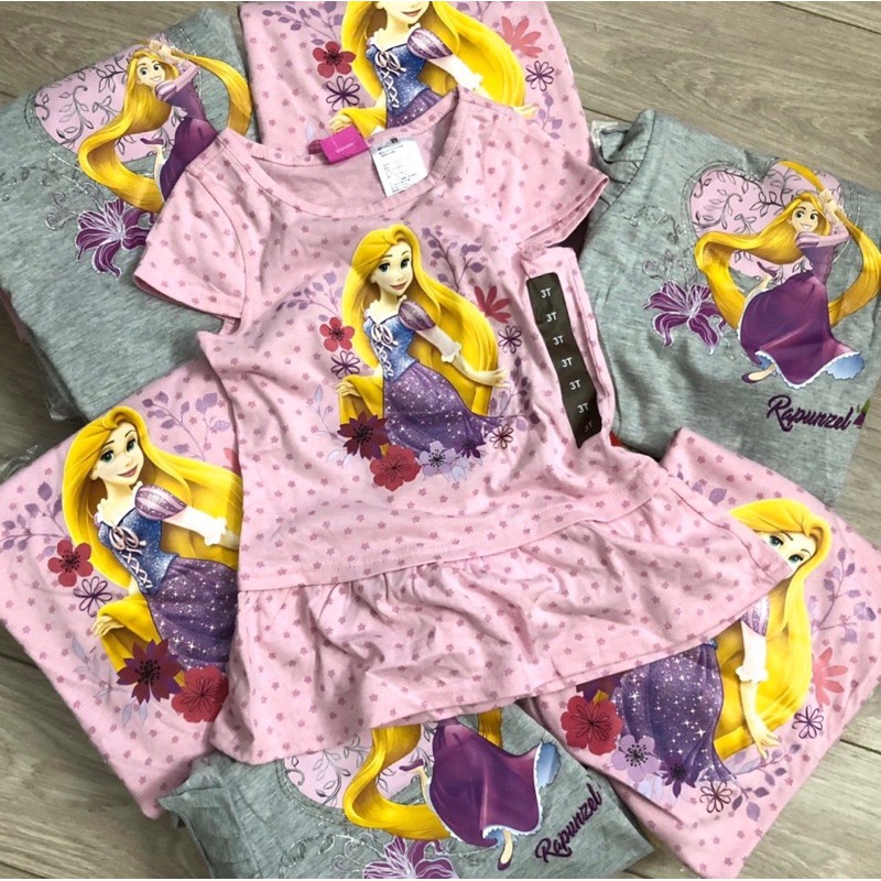 Áo cộc Disney bé gái công chúa Sofia Rapunzel 2-7Y