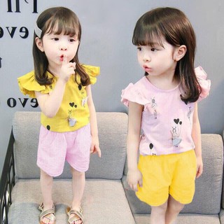 Bộ quần áo ngắn tay cô tiên bé gái KW93