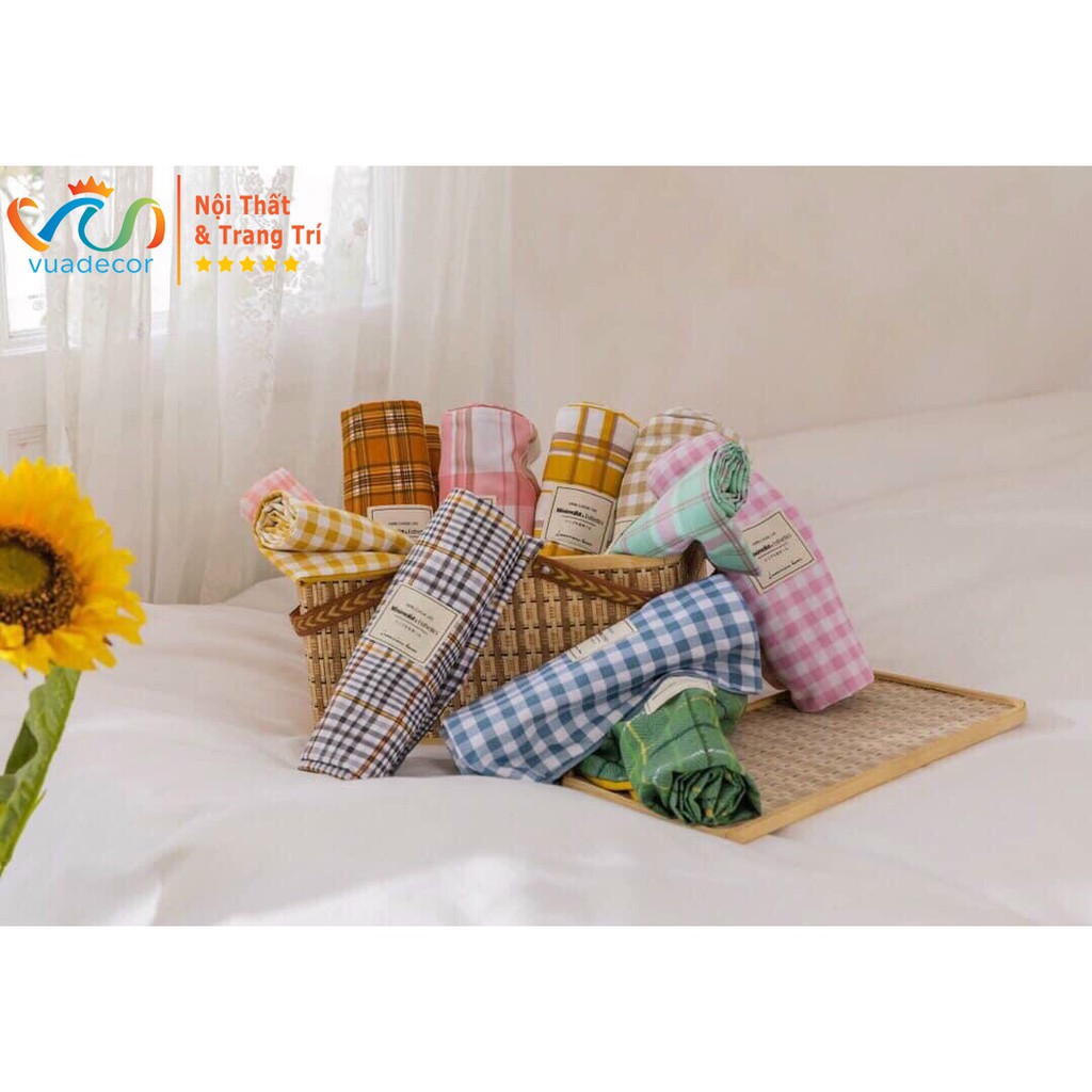 Set ga gối cotton Tici phong cách vintage, trang trí decor phòng ngủ hàng nhập khẩu cao cấp ( không kèm ruột )