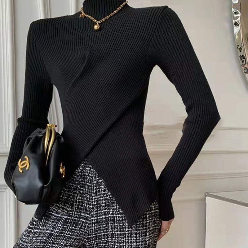 Áo Sweater Tay Dài Cổ Lọ Thời Trang Mùa Đông 2022 Cho Nữ