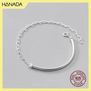 Lắc tay bạc 925 cao cấp hanada phụ kiện thời trang vòng tay nữ nữa kiềng đơn giản