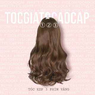 💕 TÓC KẸP 💕 SET TÓC KẸP 3 PHÍM DÁNG XOĂN 60CM