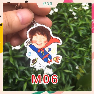  Móc khoá Mica chống nước in hình ghép chibi theo yêu cầu 