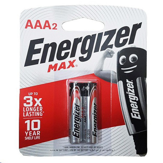 Pin AAA Energizer E92 vỉ 2 viên chính hãng sản xuất tại Singapore