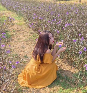 Váy trễ vai xoè