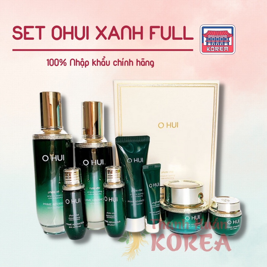 Sét Ohui xanh , xe khít chân lông, dưỡng ẩm da, chống lão hoá da hàn quốc chính hãng