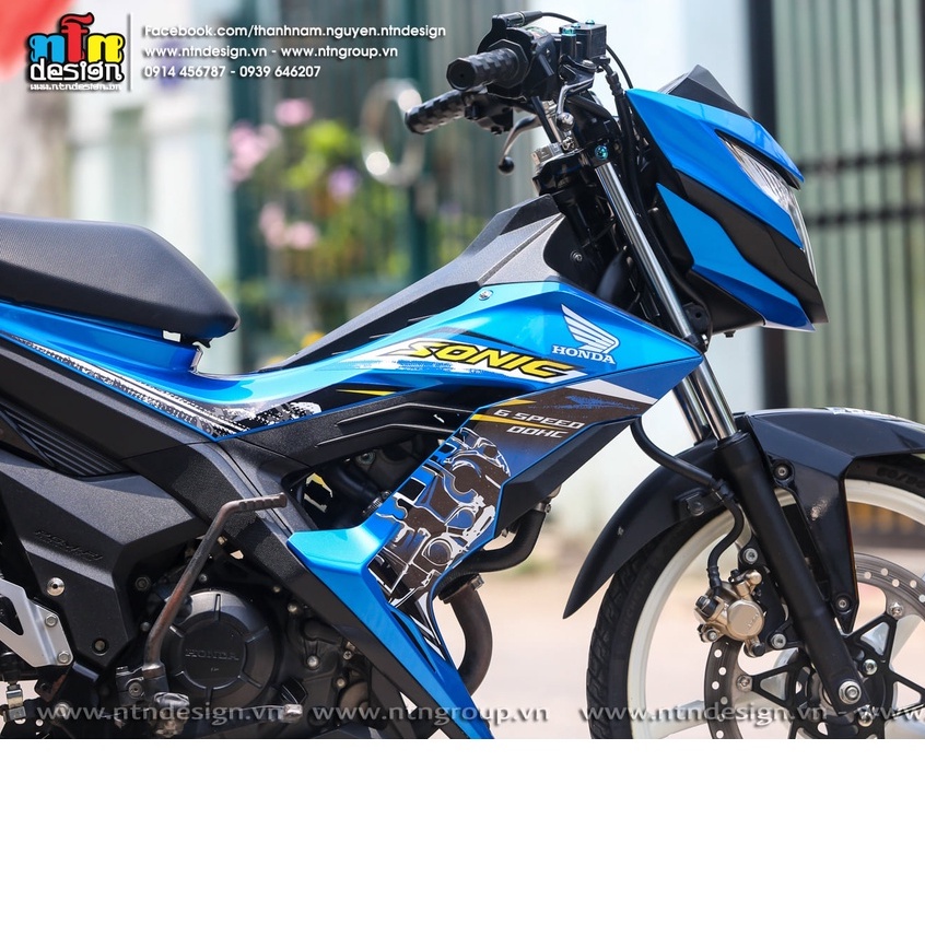 Tem rời sonic xanh đen 150R
