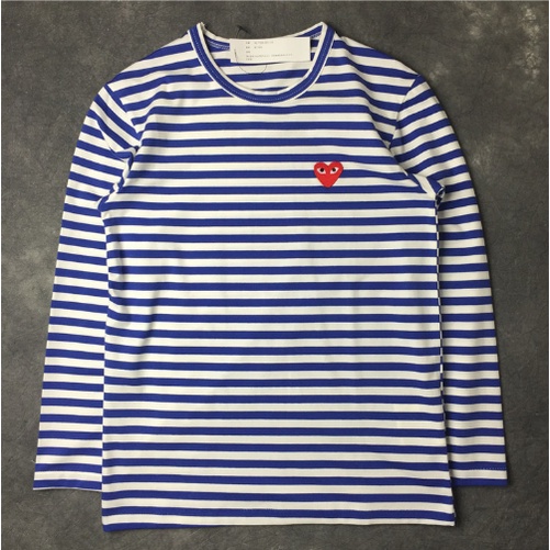 Chơi mới comme des garcons CDG Nam Nữ Áo thun dài tay Cotton nguyên chất