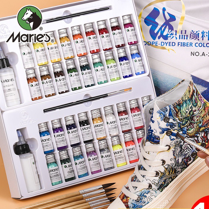 BỘ MÀU VẼ GIÀY, NÓN, ÁO MARIE'S DOPE DYED FIBER (10 ML)