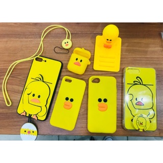 Combo ốp vịt vàng , dây đeo , đỡ điện thoại