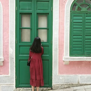 SẴN/ ORDER Váy chấm bi đuôi cá dáng suông