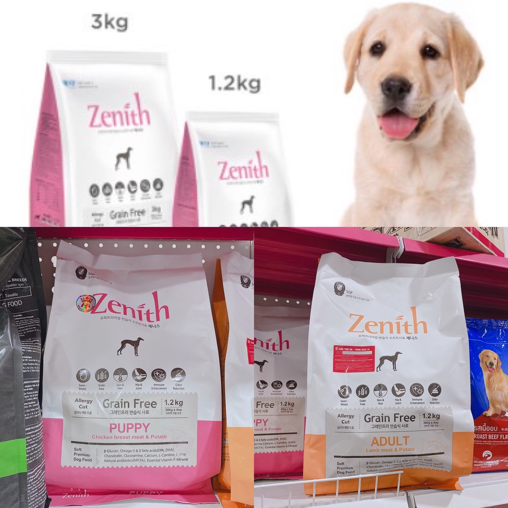 thức ăn hạt mềm cho chó ZENITH PUPPY/ ZENITH ADULT 1.2KG