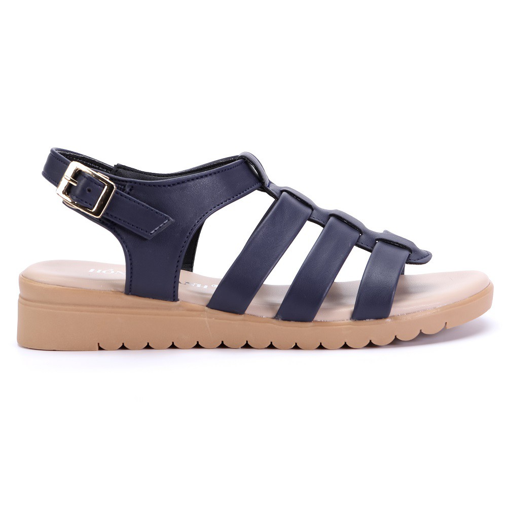HỒNG THẠNH - Sandal Bệt Đen &amp; Kem - 4568
