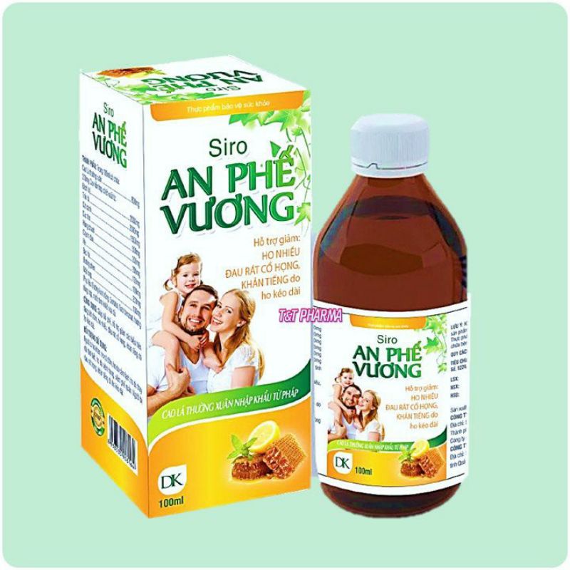 Siro An Phế Vương Với Thành Phần Cao Lá Thường Xuân Nhập Khẩu Pháp  Bổ Phế Tiêu Đờm