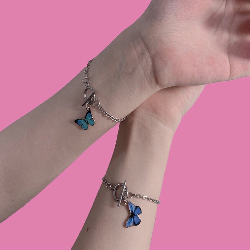 Vòng Đeo Tay Họa Tiết Bướm Thời Trang Hàn Quốc Cho Cặp Đôi JP6