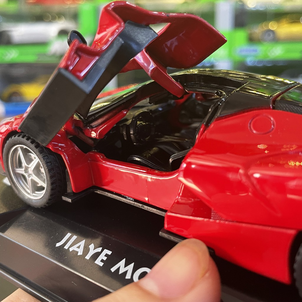 Xe mô hình sắt giá rẻ Ferrari LaFerrari tỉ lệ 1:32 hãng Double Horses màu đỏ