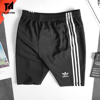 Quần Short Nam Chất Liệu Thun Lạnh Co Giãn 4 Chiều Thiết Kế 3 Sọc Thể Thao Mạnh Mẽ, QK340