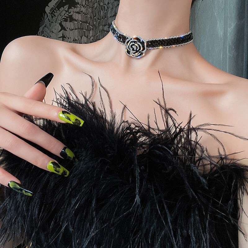Vòng Cổ Choker Đính Đá Xinh Xắn Dành Cho Nữ
