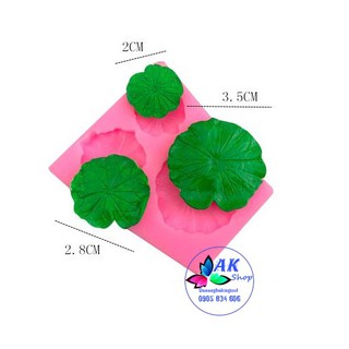 2506.538 khuôn silicone 3 lá sen nhí