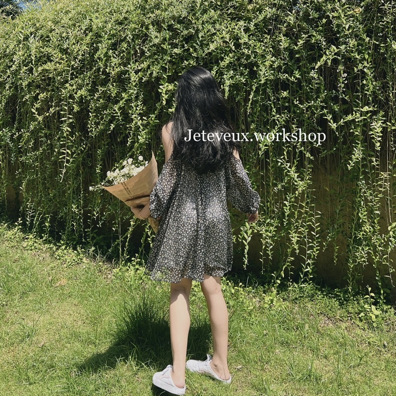 Váy hoa nhí khoét vai siêu xinh Thiết kế By Jeteveux | BigBuy360 - bigbuy360.vn