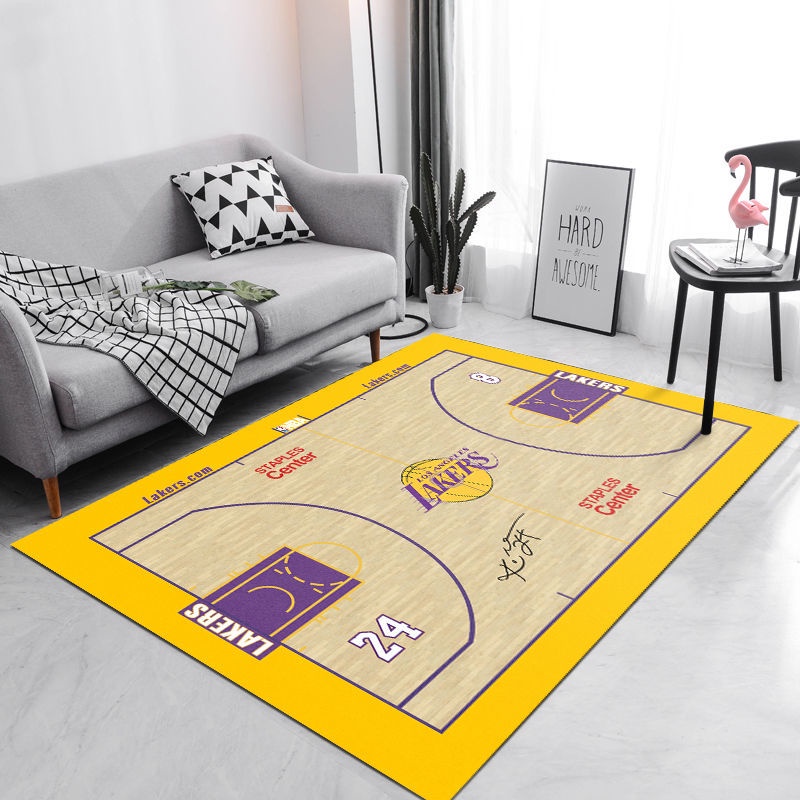 GNBA thảm bóng rổ phòng khách ngủ đầu giường bé trai ký túc xá Kobe Lakers James sofa bàn cà phê chăn