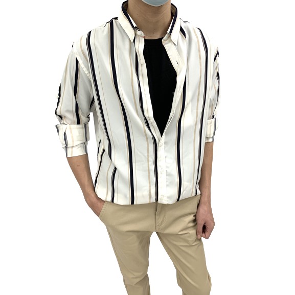 Áo sơ mi dài tay kẻ xọc linen cao cấp DICYDE VI1.BH.D.UD.02 | BigBuy360 - bigbuy360.vn
