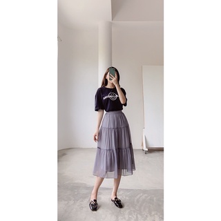 Chân váy cạp xoè 3 tầng