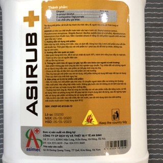 Nước sát khuẩn tay Asirub can 5 lít