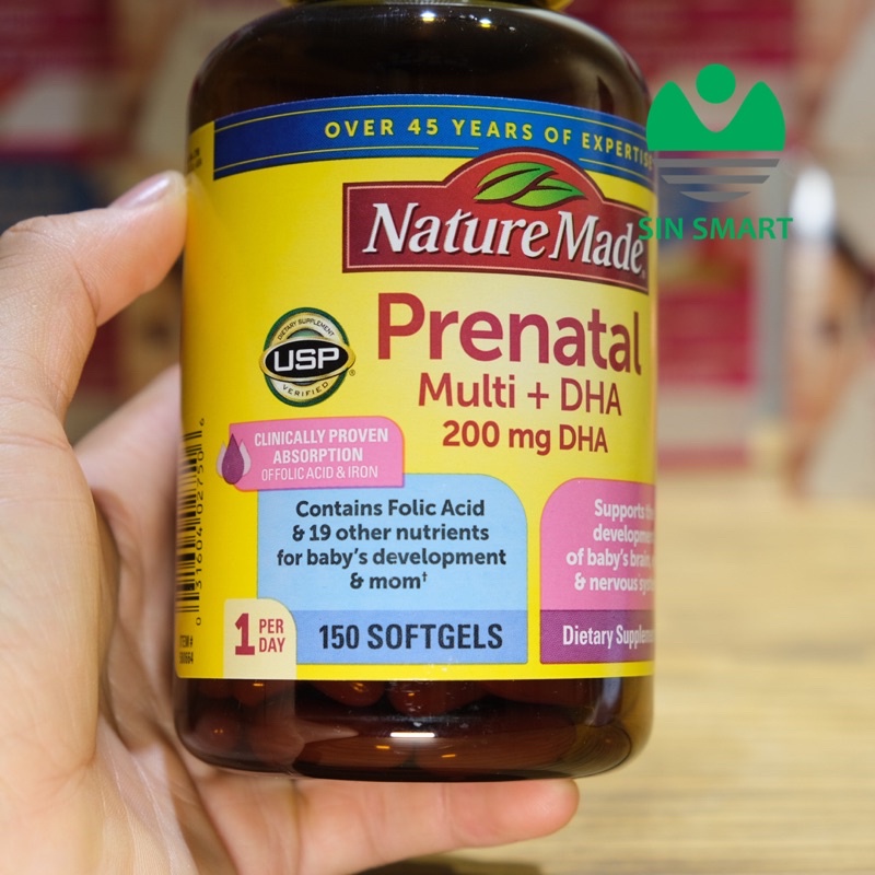 [Date xa] Bổ Bầu Prenatal Multi+DHA 150 viên của Mỹ