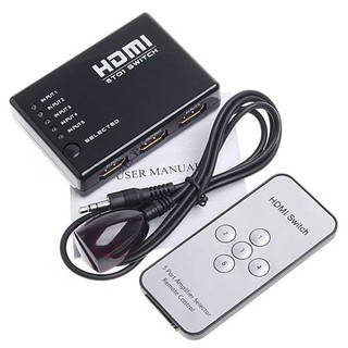 Hub Chia HDMI 5 Lỗ Có Remote Điều Khiển