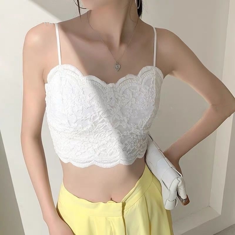 Áo bra croptop. Áo bra ren nữ cao cấp có mút tháo rời được bđ37