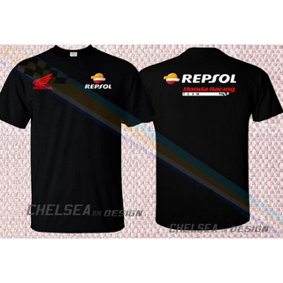 SALE- Áo thun nam thể thao in hình đội xe đua Honda Repsol