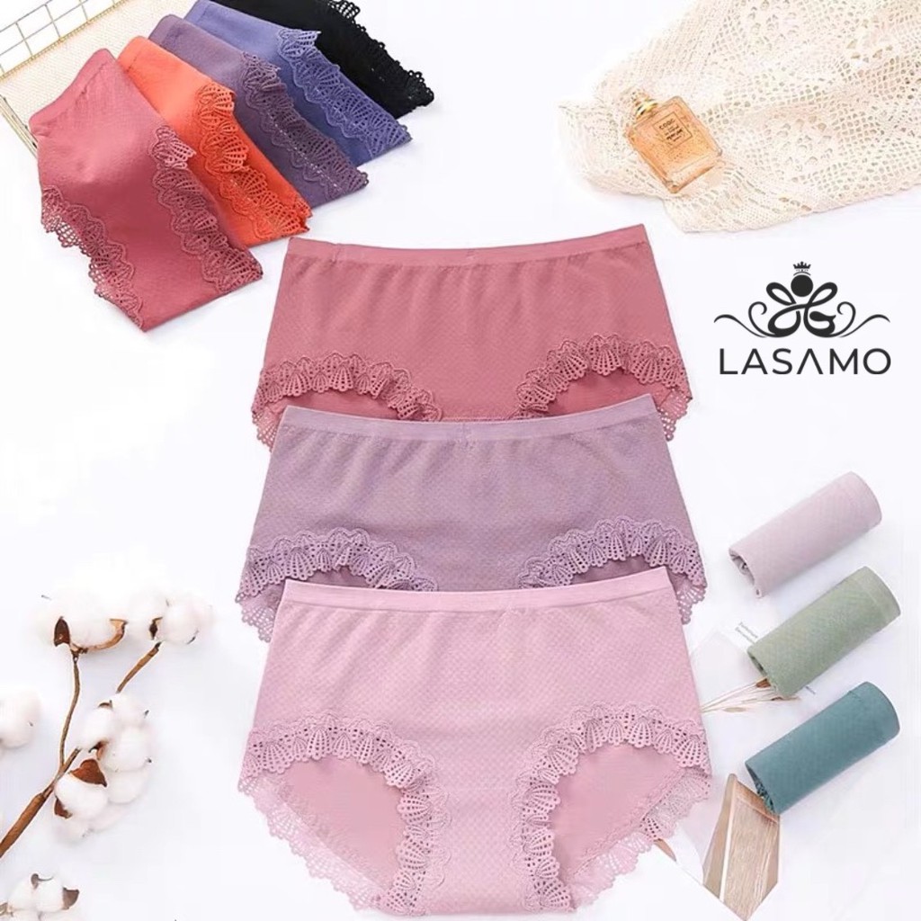 [Mã SRBACK010912 hoàn 20K xu đơn 50K] Quần lót su đúc thông hơi nữ cao cấp kháng khuẩn hãng LASAMO nhiều màu mã QLL004 | BigBuy360 - bigbuy360.vn