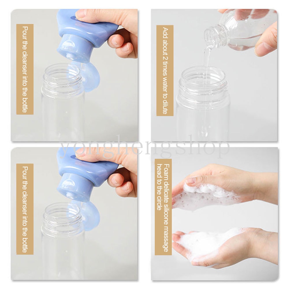 Bình Tạo Bọt Bằng Silicone Kèm Cọ Silicone Nhỏ Gọn Tiện Lợi Dành Cho Đi Du Lịch
