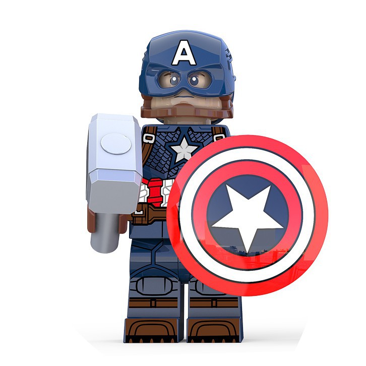 Xếp Hình Minifigures Siêu Anh Hùng Captain America Steve Rogers - Đồ Chơi Lắp Ráp non-lego FH3001