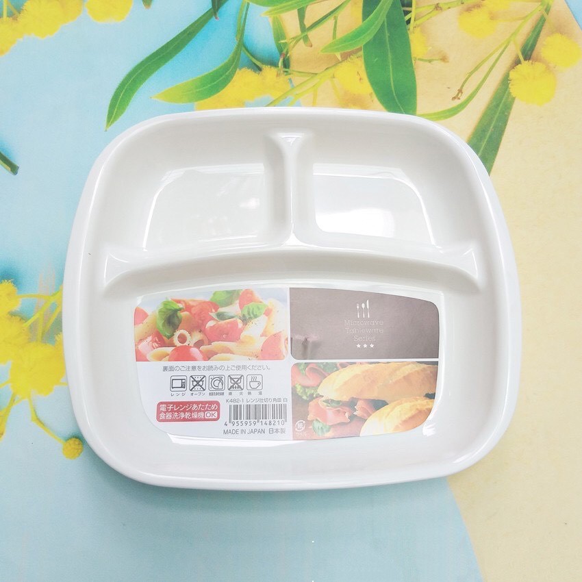 Khay ăn cho bé  𝑭𝒓𝒆𝒆𝒔𝒉𝒊𝒑  Khay ăn dặm 3 ngăn cho bé Nakaya