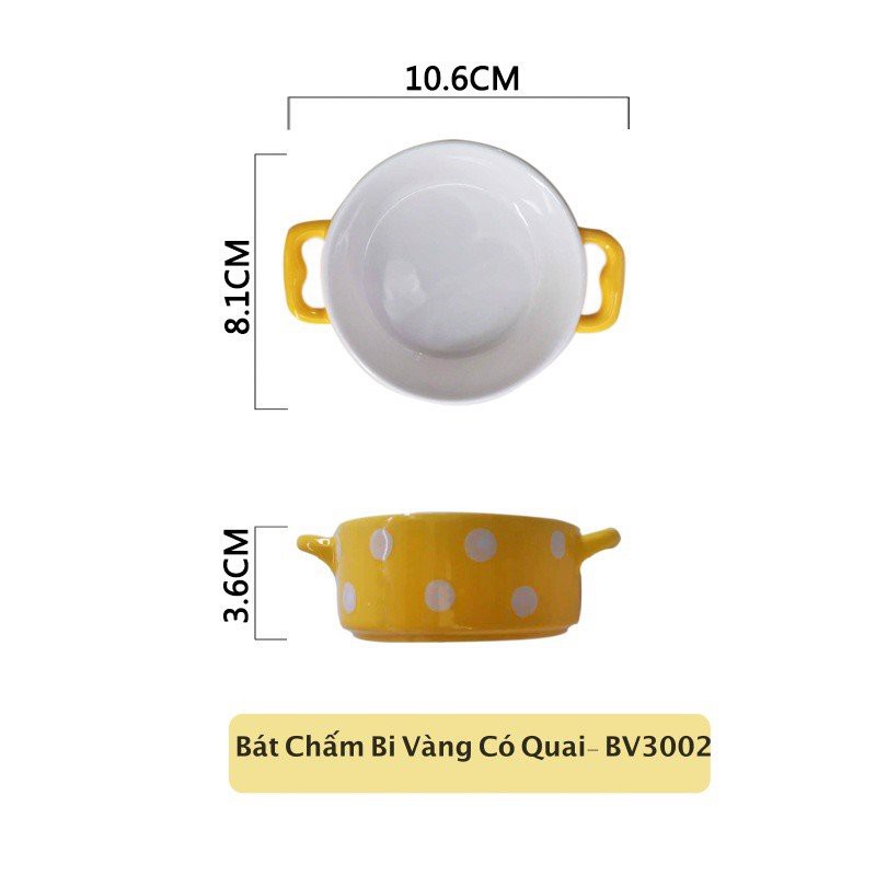 Bát ăn dặm kiểu Nhật, truyền thống gốm sứ hình nồi chấm bi nhiều màu mini 100ml-Beofamily