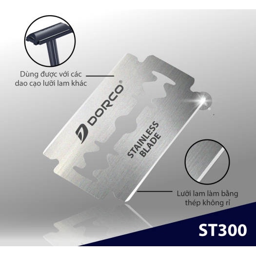Hộp 100 Lưỡi Lam DORCO ST300 - 10P(100BX)