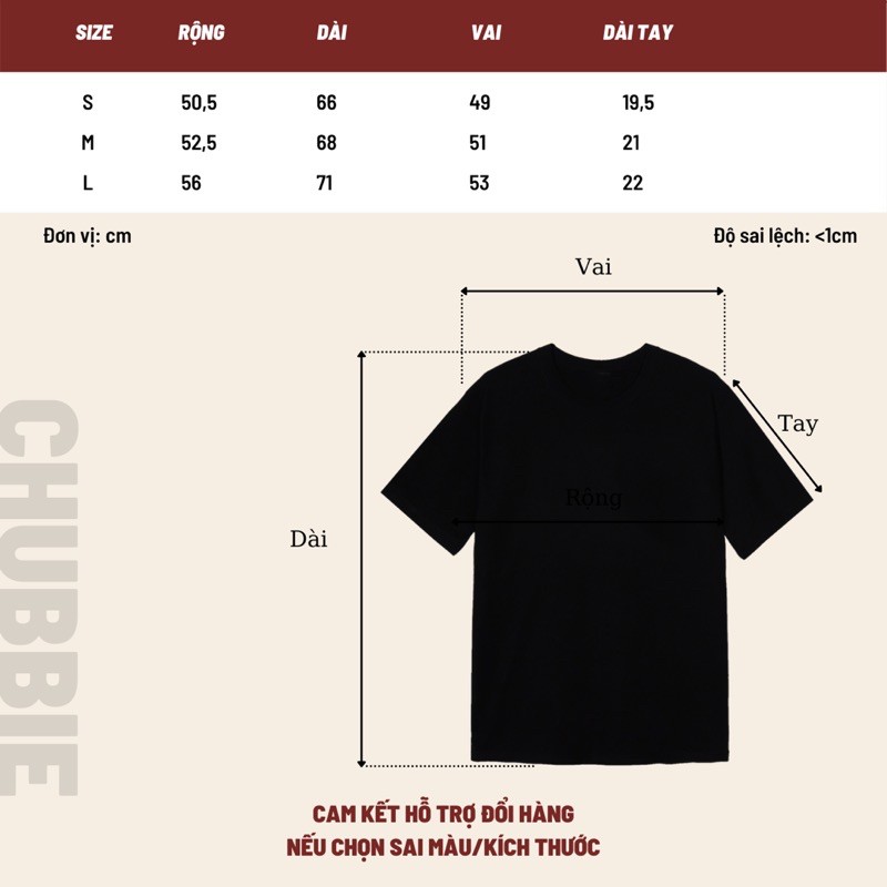 Áo phông unisex CHUBBIE American Dreams T-Shirt | BigBuy360 - bigbuy360.vn