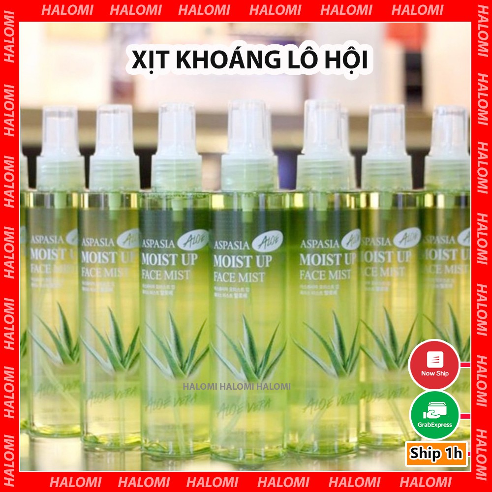 Xịt khoáng lô hội Aspasia Moist Up Face Mist Hàn Quốc 150ml khoáng nha đam dưỡng trắng da