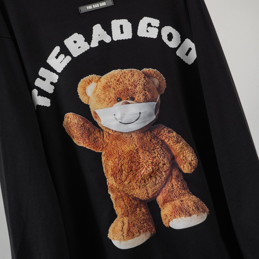 Áo Sweater nỉ dài tay vải Nỉ Bông siêu dầy với mẫu The Bad God Teddy , áo nỉ cặp đôi nam nữ cháy phố hot trend 2022