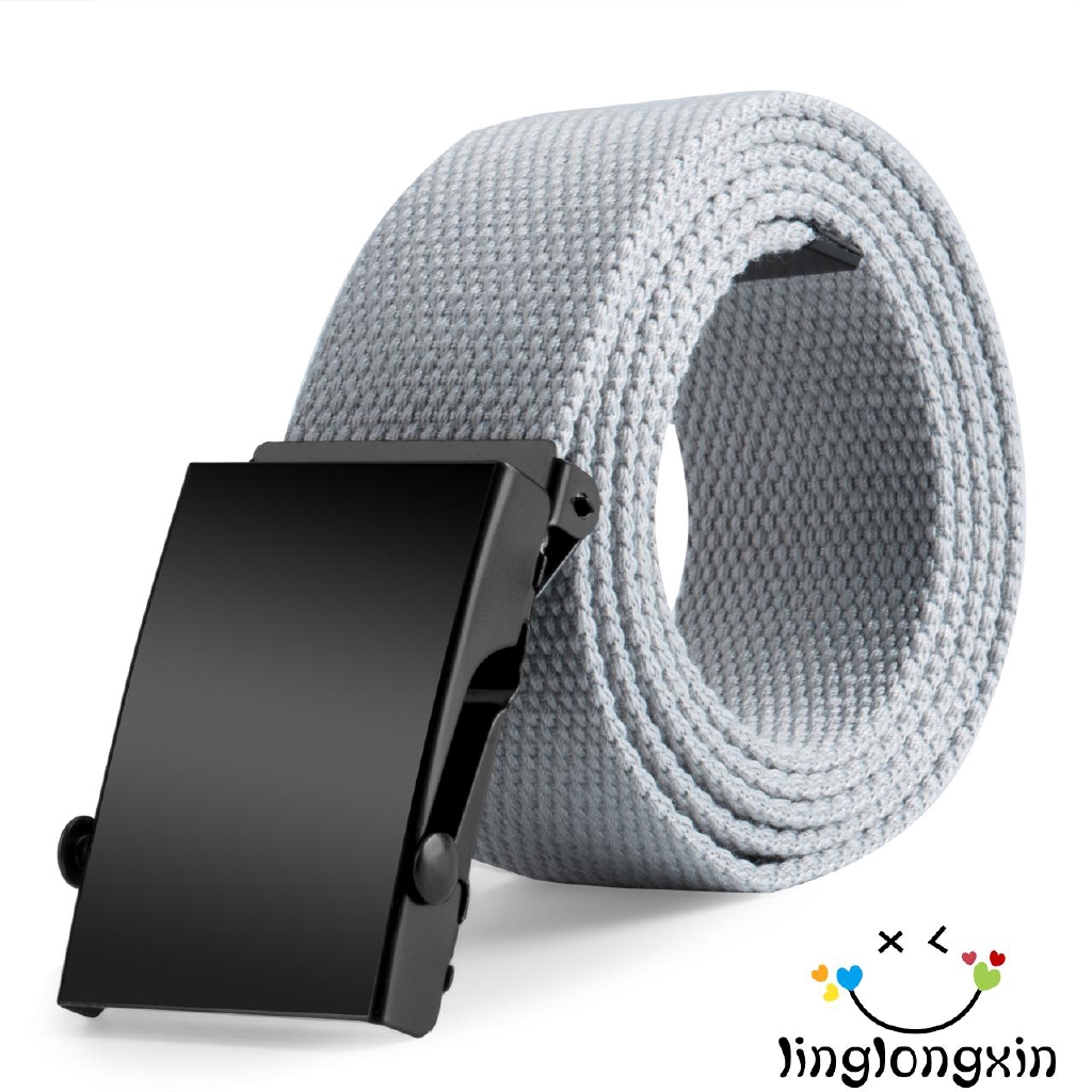 Thắt Lưng Canvas Màu Trơn Thời Trang Cho Nam Nữ