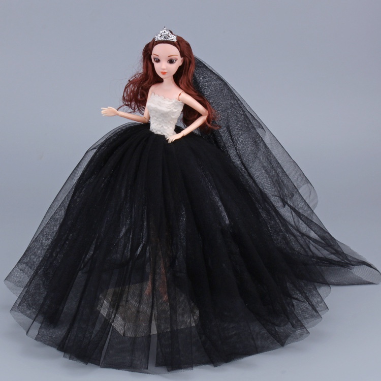 Đầm cưới màu sắc thời trang cho búp bê BJD30cm tỉ lệ 1/6