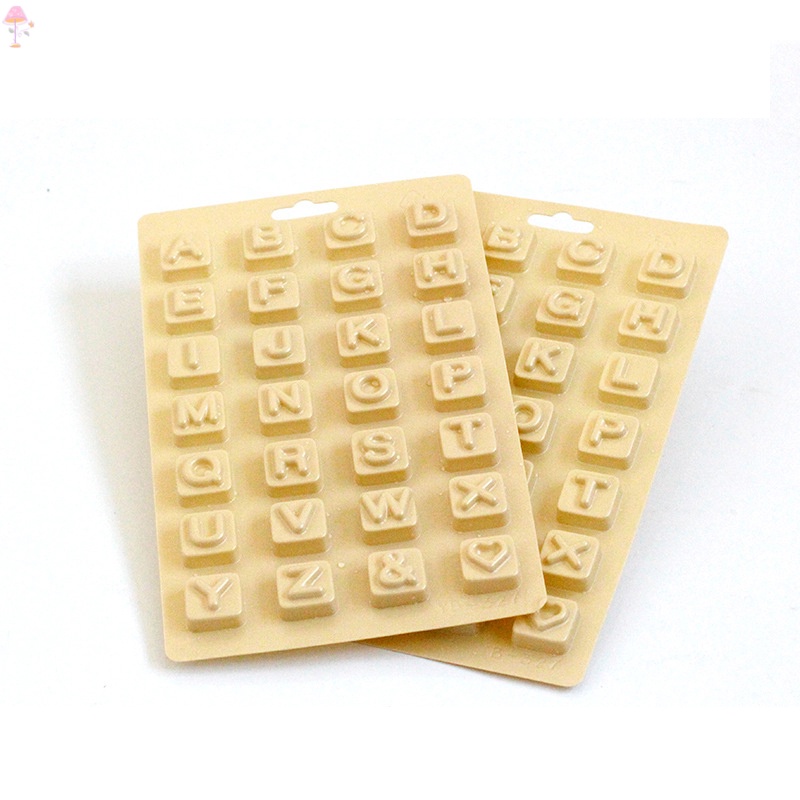 Khuôn đúc hình chữ cái hình vuông cho keo epoxy/ nhựa resin/ sô cô la/ làm bánh