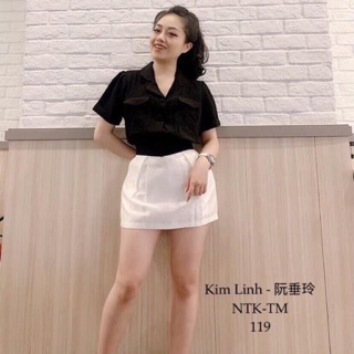 Áo đũi nút bọc cổ vest