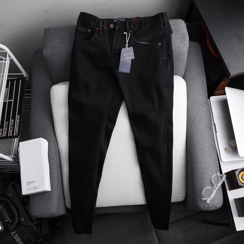 [XẢ LẺ SIZE] Quần Jean Nam cao cấp ống suông màu đen - chất bò co giãn đẹp | BigBuy360 - bigbuy360.vn