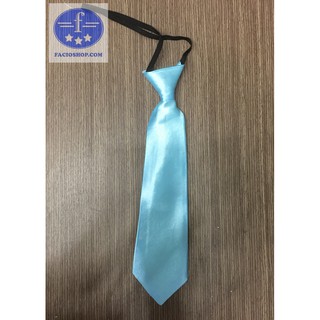 Cà vạt thắt sẵn nam nữ, Cà vạt trơn bản nhỏ 5cm Facioshop CFC03