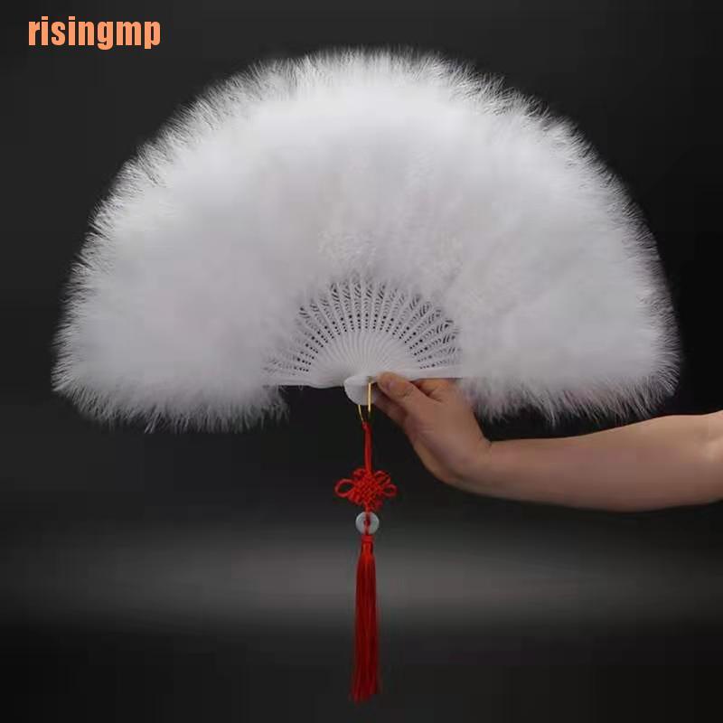 Quạt Xếp Lông Vũ Phong Cách Nhật Bản