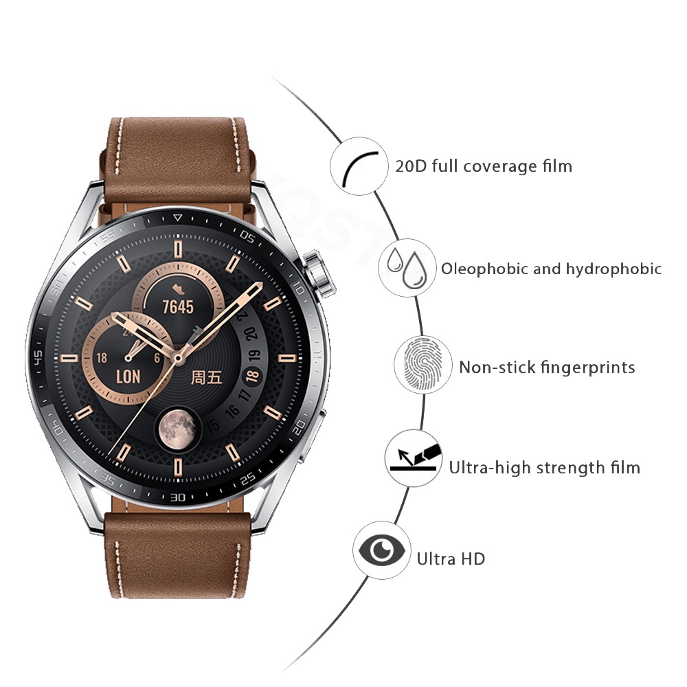 Kính cường lực chống trầy HD thích hợp cho đồng hồ Huawei Watch GT3 46mm